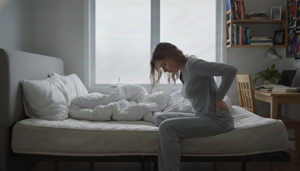 A women with back pain