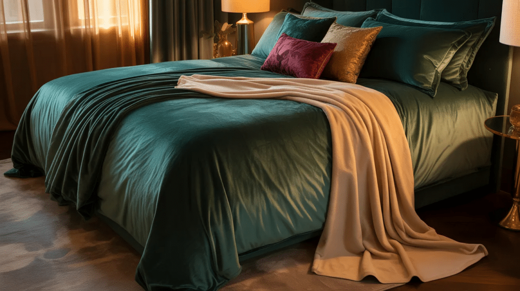 Velvet bed sheets