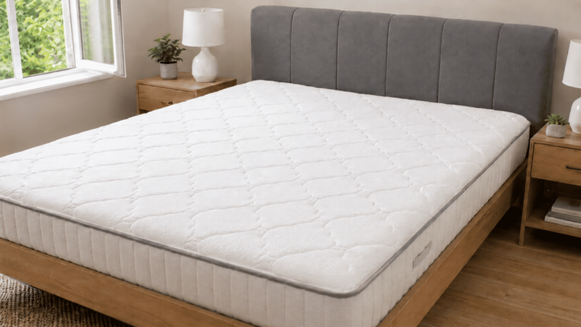 Clean mattress airing out with fresh airflow in a bedroom