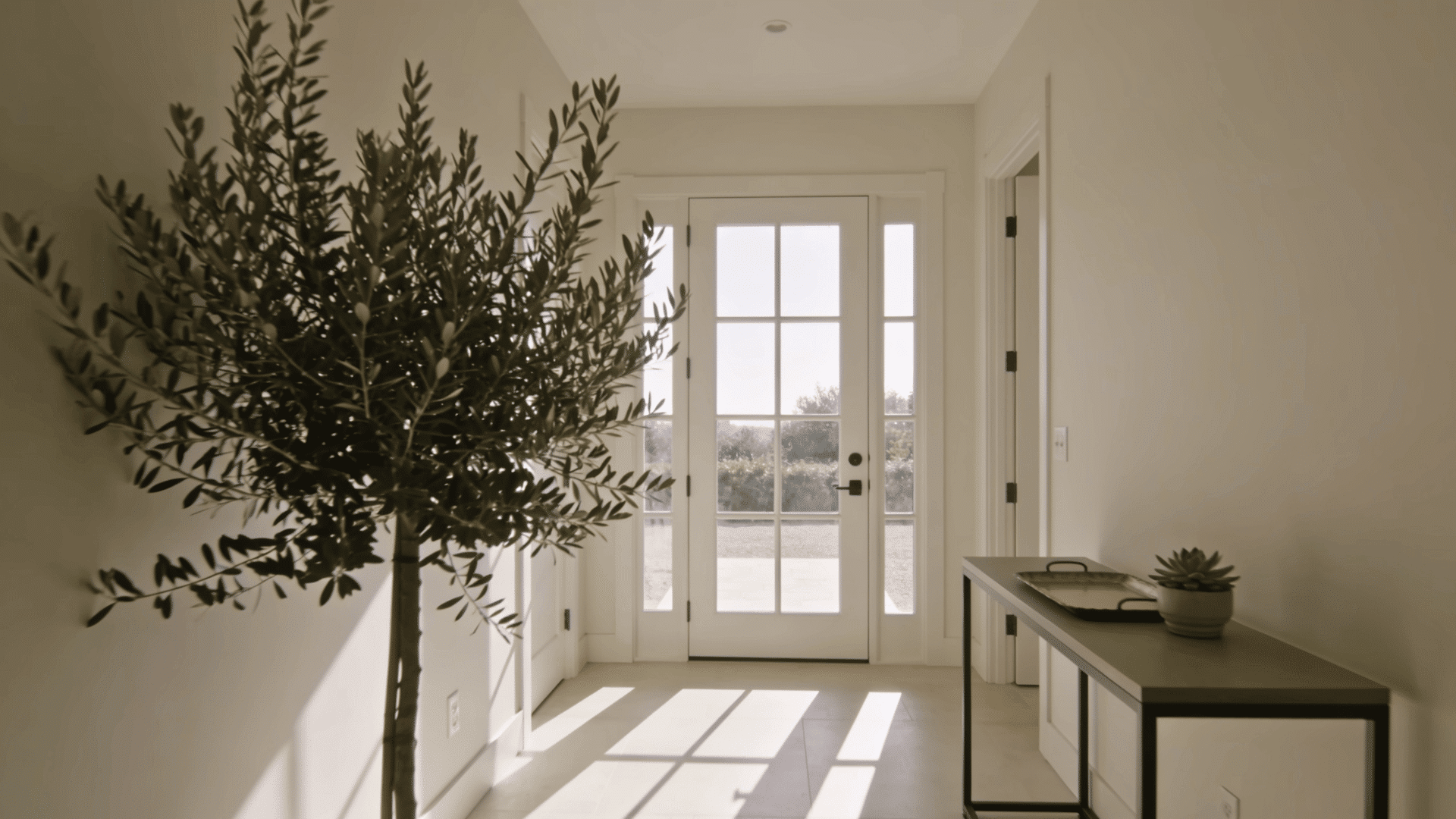 entryway decorated using plants
