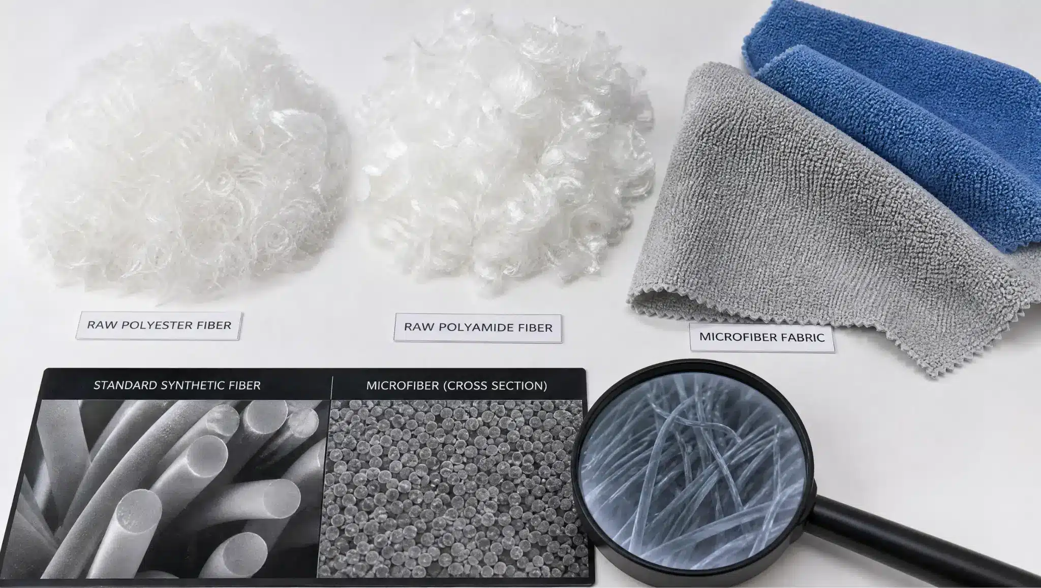 microfiber fiber composition display