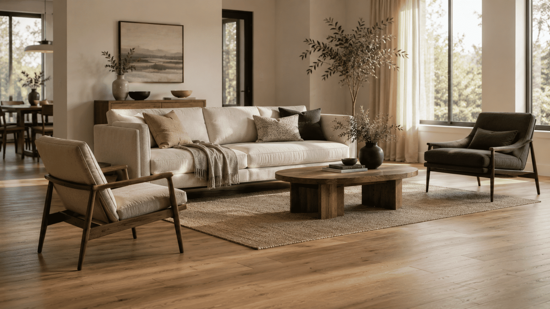 Sofa with visible legs showing more flooring underneath