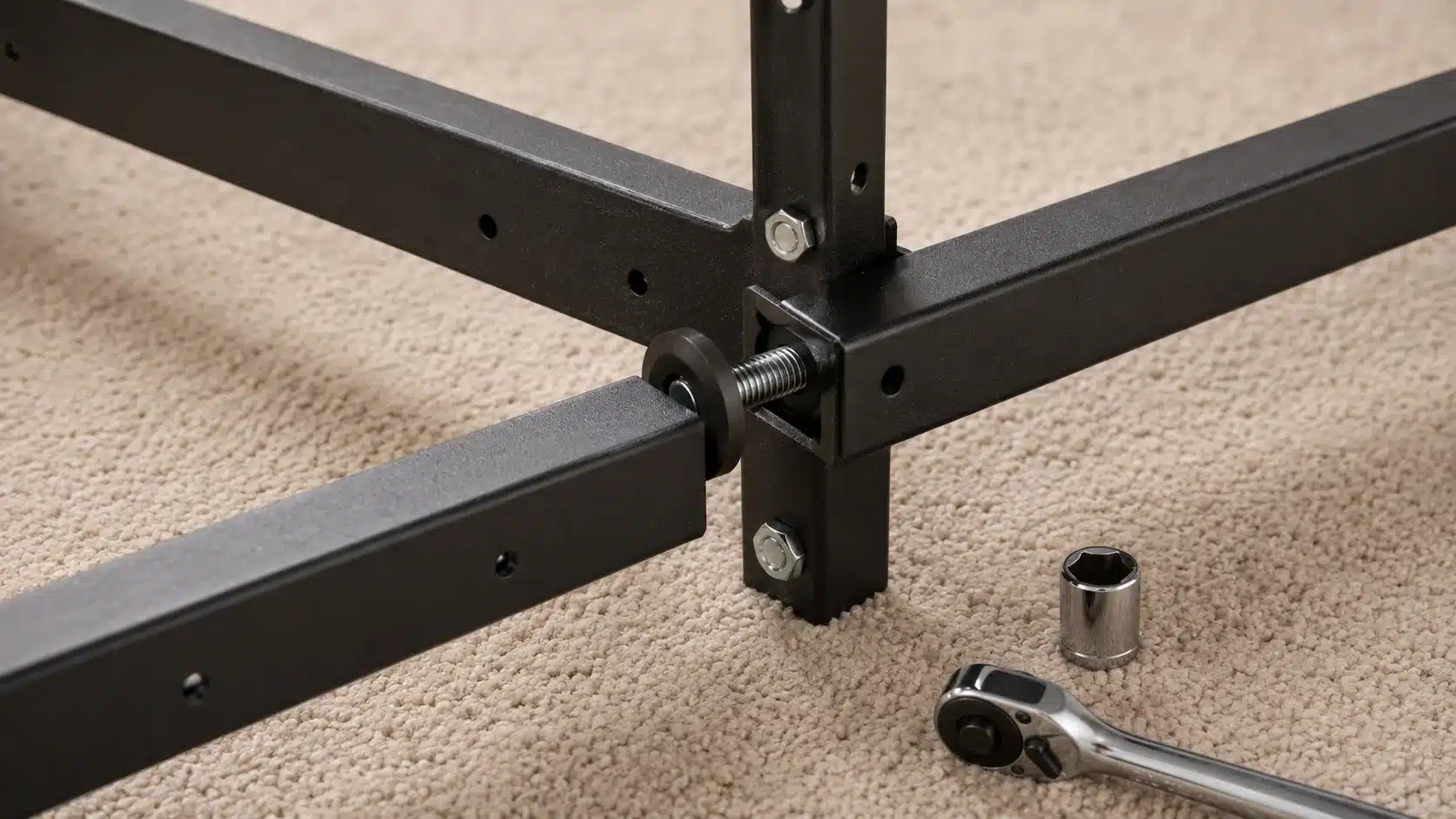 rubber washer placed between metal bed rail parts to stop squeaking from metal contact