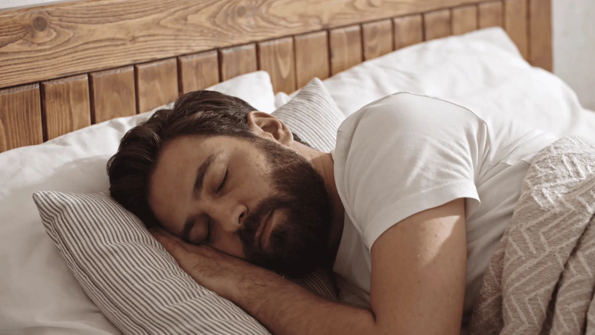 a man sleeping peacefully