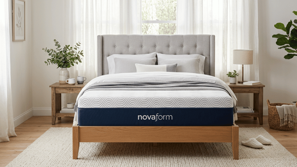 novaform serafina firm memory foam mattress for back support
