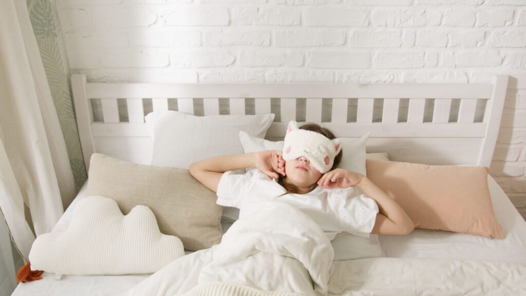 A Girl Enjoying Comfortable Sleep