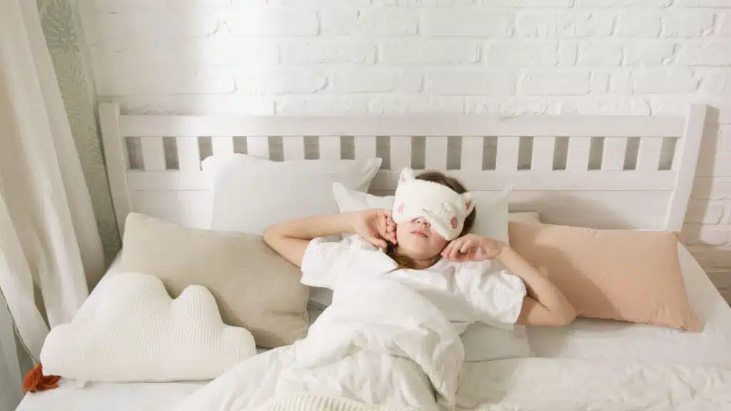 A Girl Enjoying Comfortable Sleep