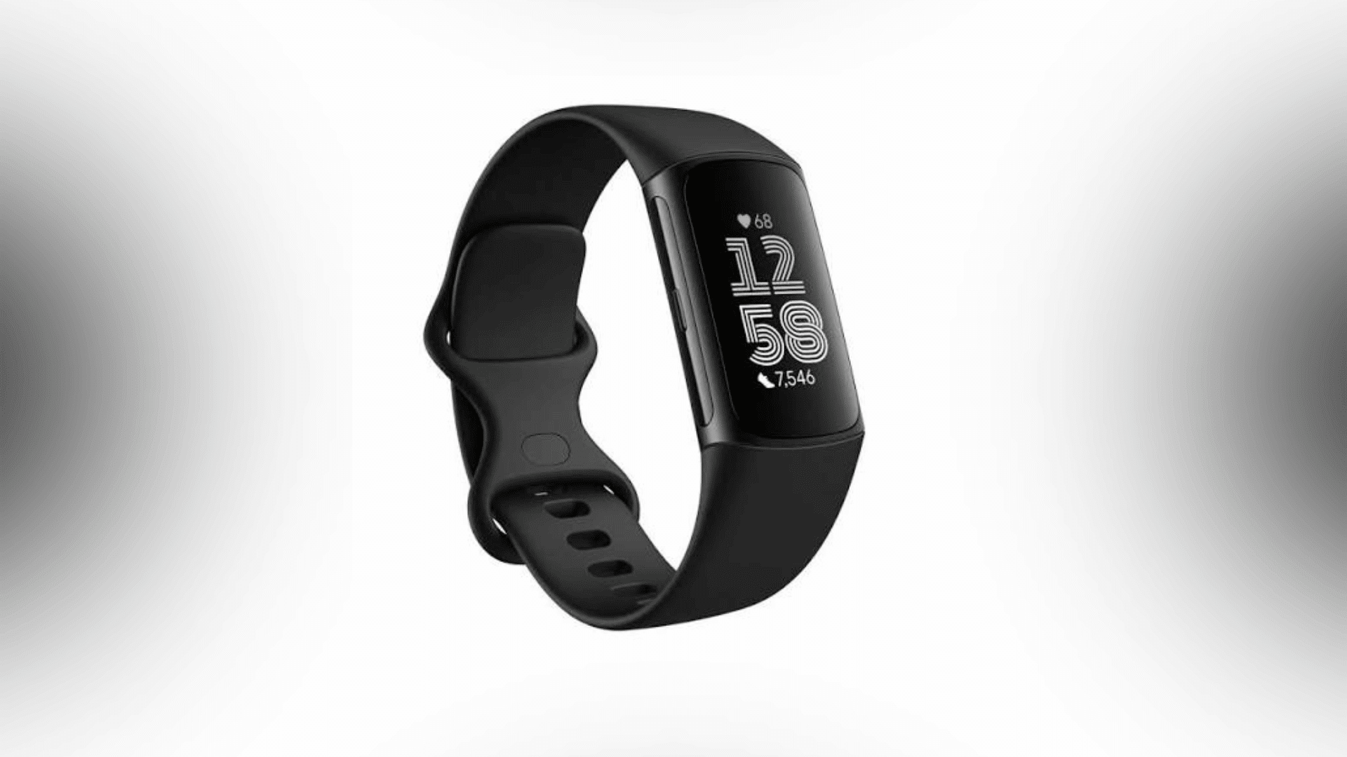 Fitbit Charge 6 fitness tracker with sleep and health monitoring features.