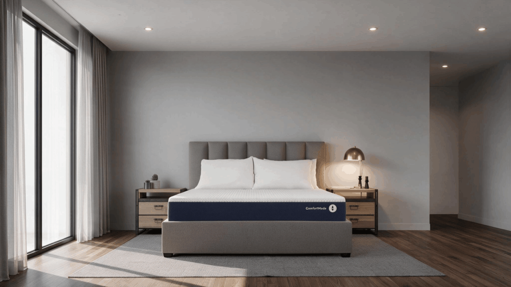 comfortmode sleep number mattress displayed in a modern bedroom