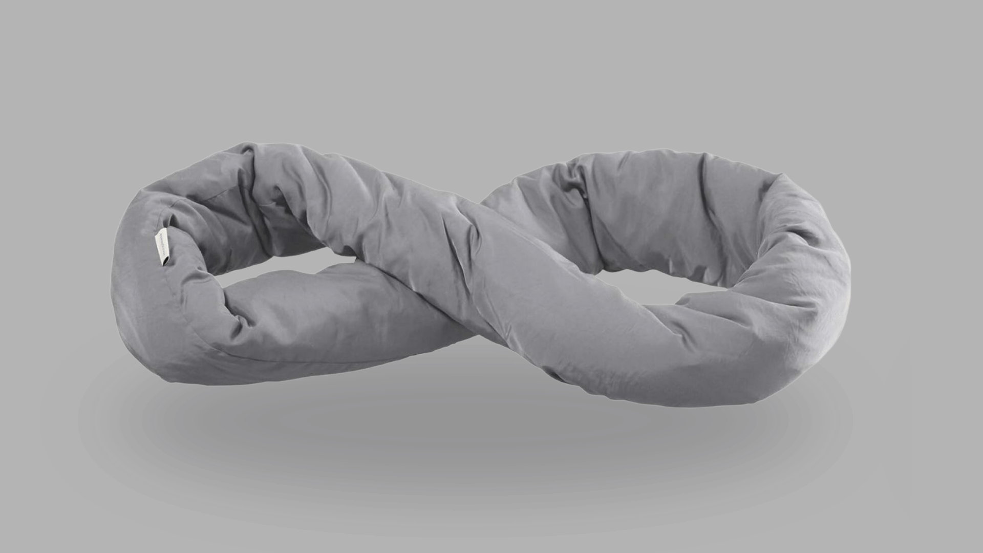 infinity travel pillow with long flexible loop for multiple resting positions