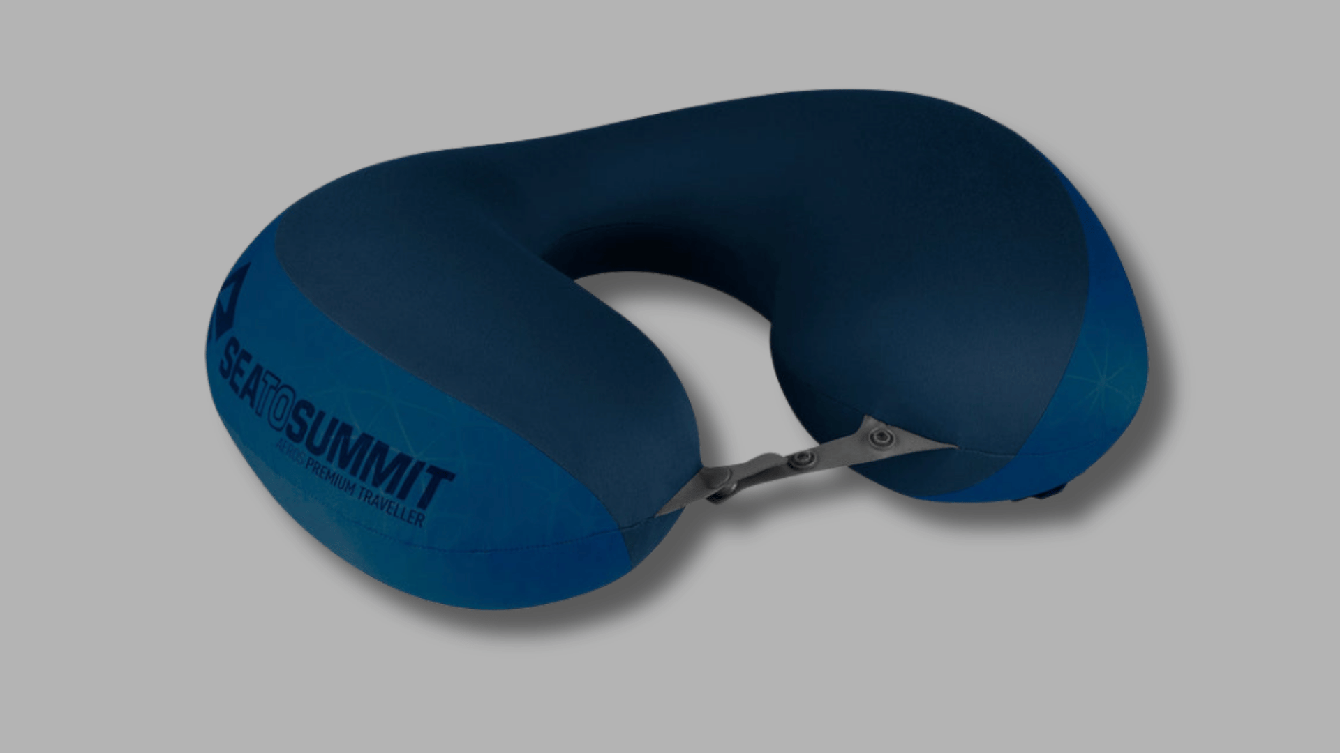sea to summit aeros premium traveller inflatable neck pillow in blue