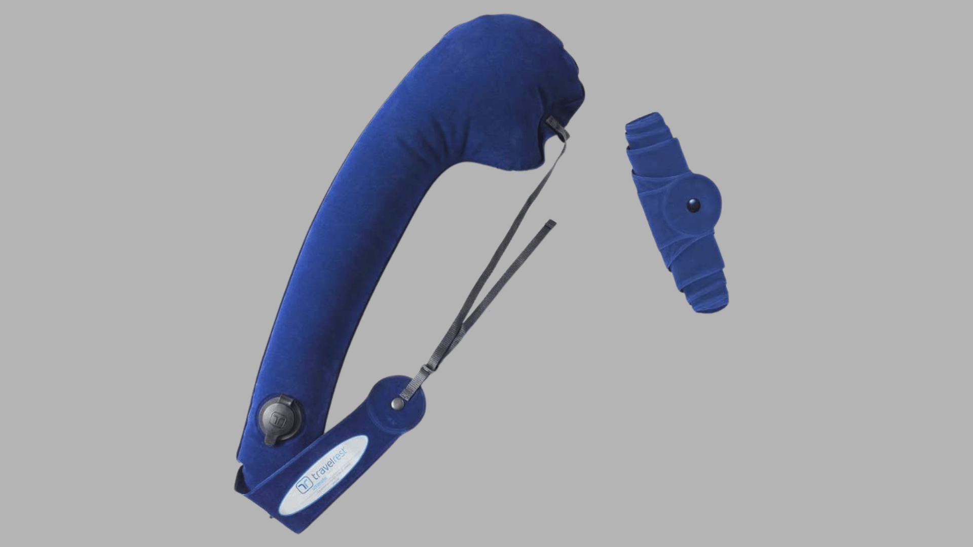 travelrest ultimate inflatable travel pillow with long side-support design